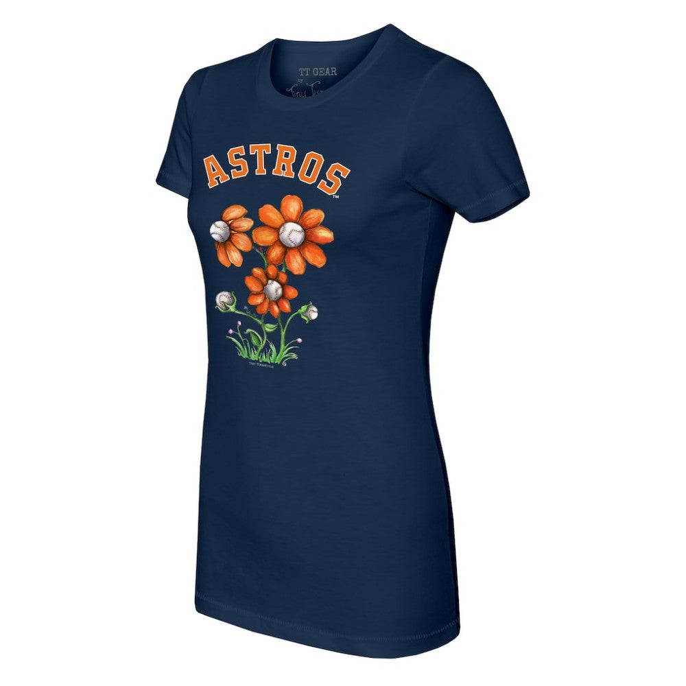 Houston Astros Tiny Turnip Women's Blooming Baseballs T-Shirt - MLB