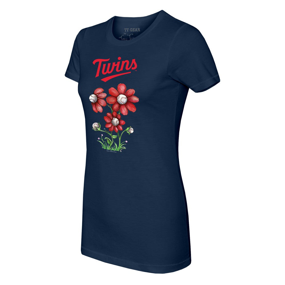 Minnesota Twins Tiny Turnip Women's Blooming Baseballs T-Shirt - MLB