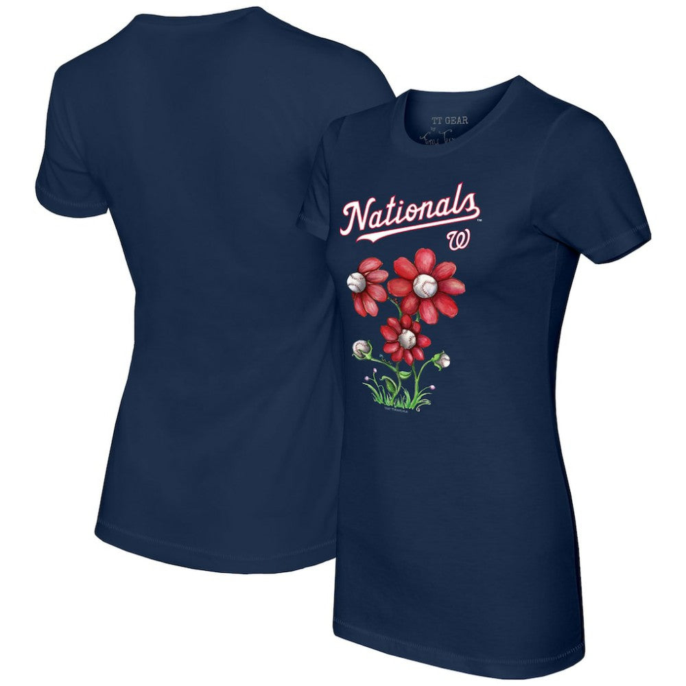 Washington Nationals Tiny Turnip Women's Blooming Baseballs T-Shirt - MLB