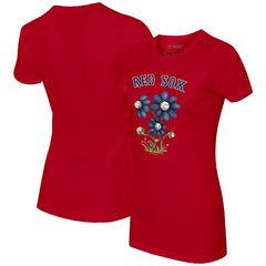 Boston Red Sox Tiny Turnip Women's Blooming Baseballs T-Shirt - MLB