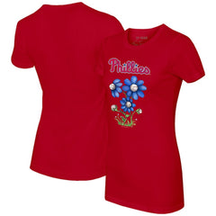 Philadelphia Phillies Tiny Turnip Women's Blooming Baseballs T-Shirt - MLB