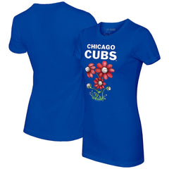 Chicago Cubs Tiny Turnip Women's Blooming Baseballs T-Shirt - MLB
