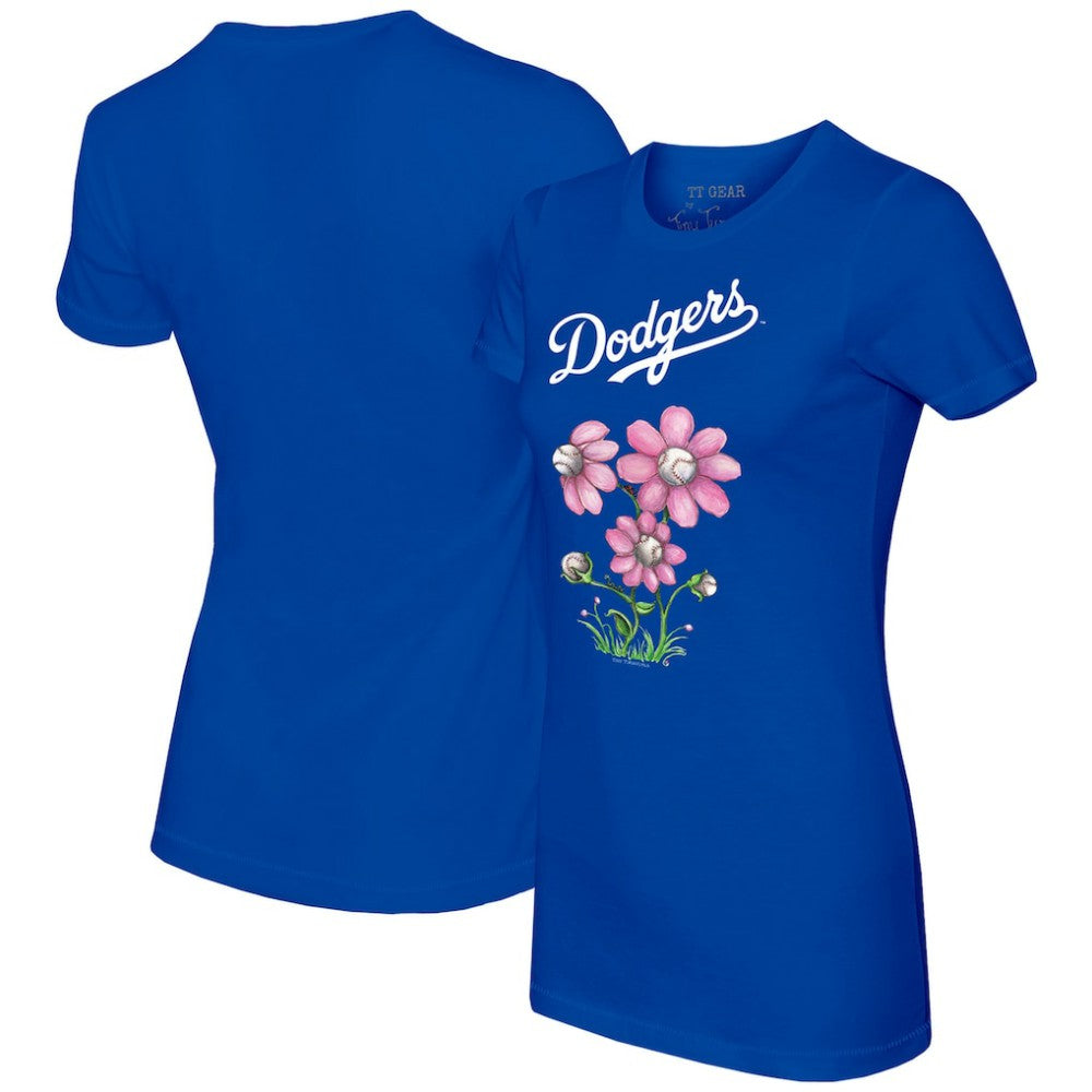 Los Angeles Dodgers Tiny Turnip Women's Blooming Baseballs T-Shirt - MLB