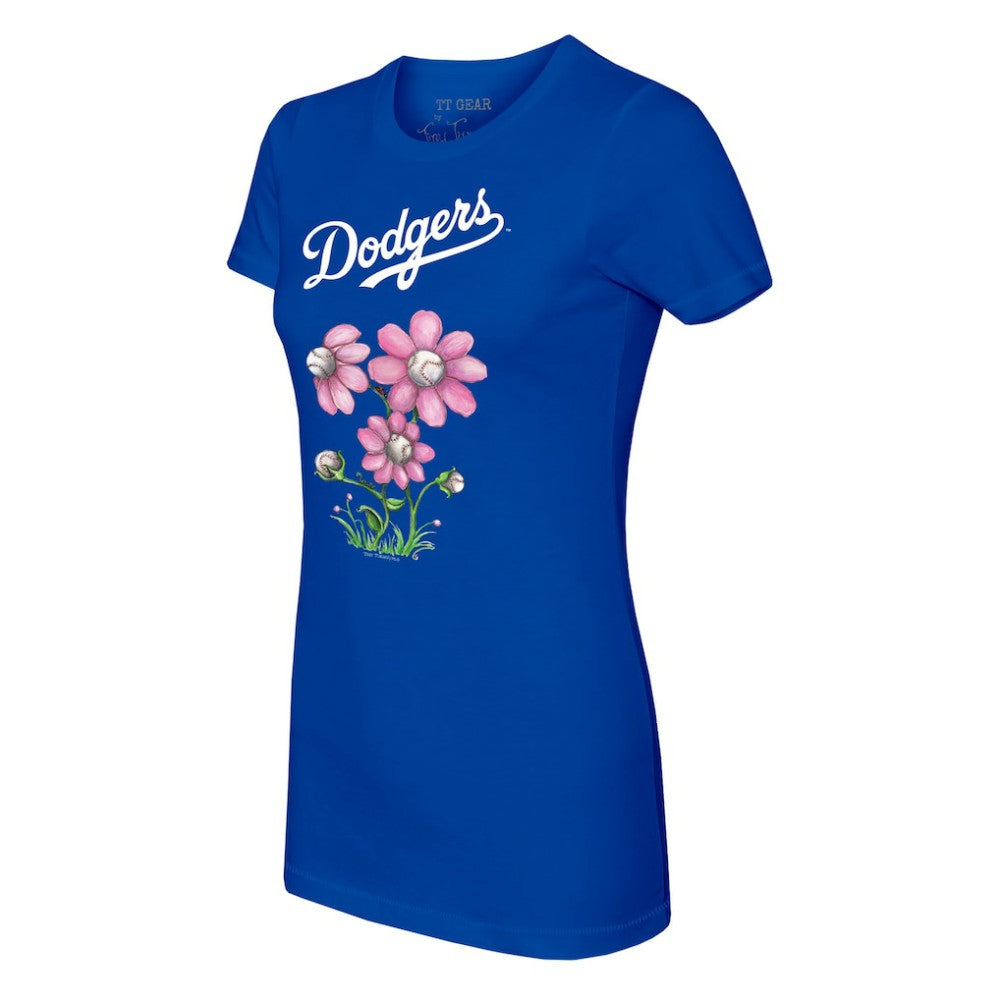 Los Angeles Dodgers Tiny Turnip Women's Blooming Baseballs T-Shirt - MLB