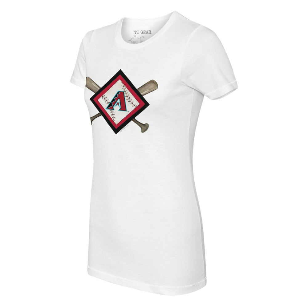 Arizona Diamondbacks Tiny Turnip Women's Diamond Cross Bats T-Shirt - MLB