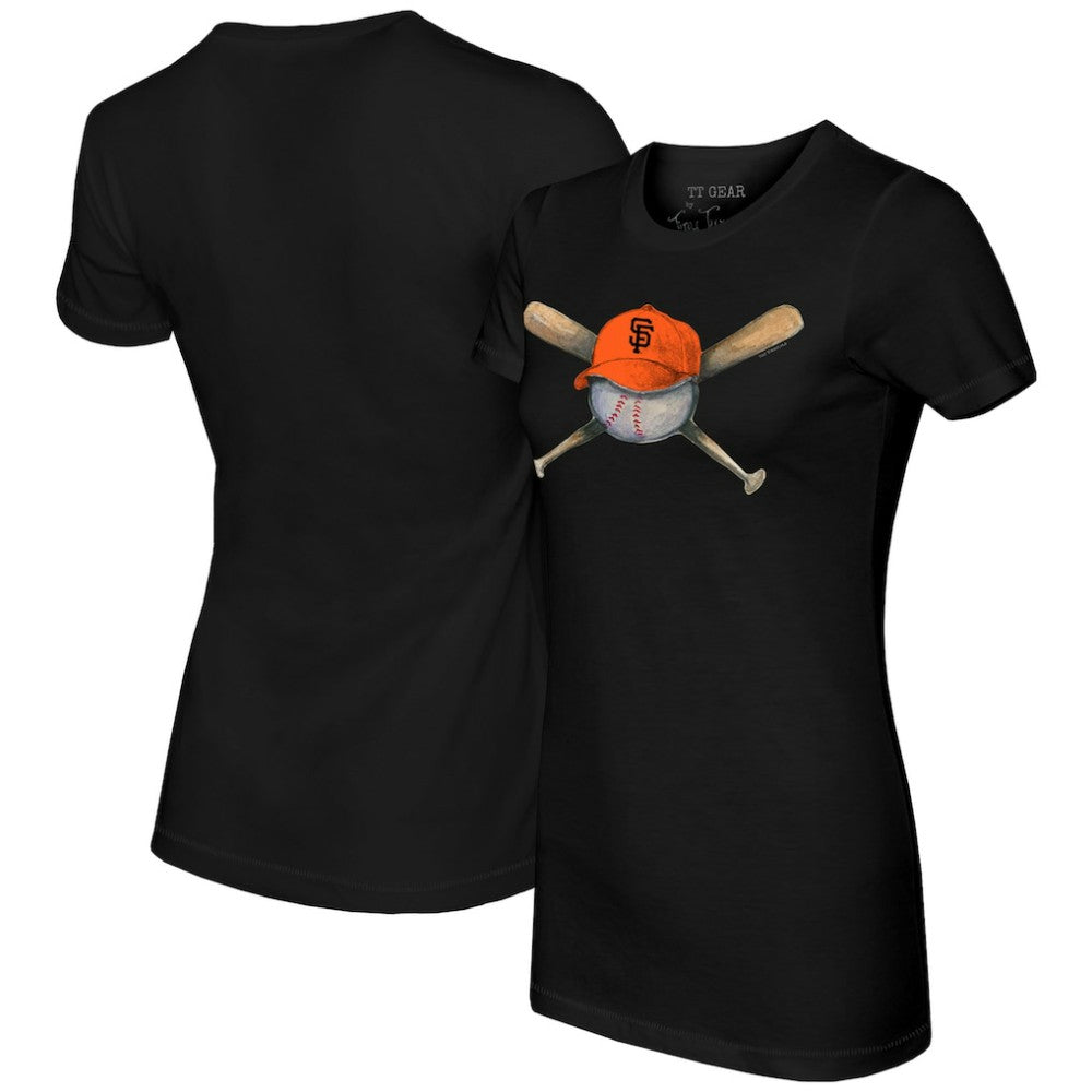 San Francisco Giants Tiny Turnip Women's Hat Crossbats T-Shirt - MLB