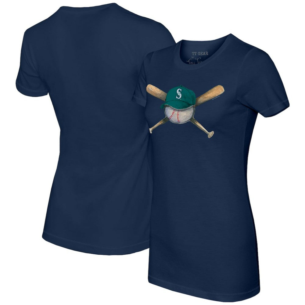 Seattle Mariners Tiny Turnip Women's Hat Crossbats T-Shirt - MLB