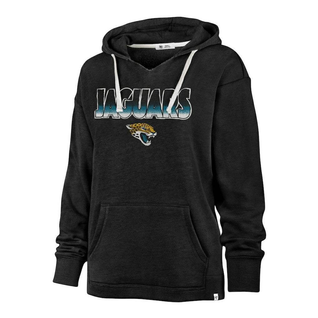 Jacksonville Jaguars '47 Women's Color Rise Kennedy Pullover Hoodie Black | 47 brand