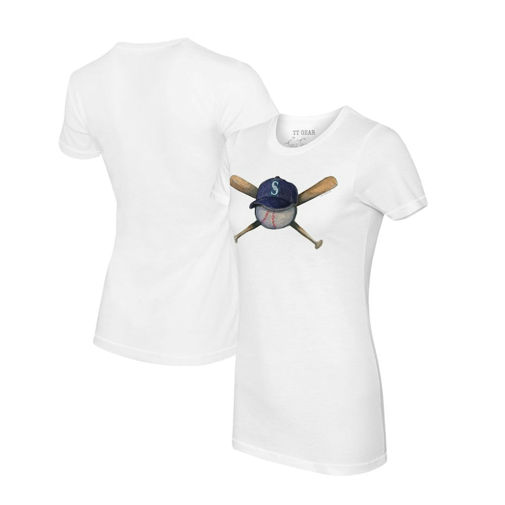 Seattle Mariners Tiny Turnip Women's Hat Crossbats T-Shirt - MLB