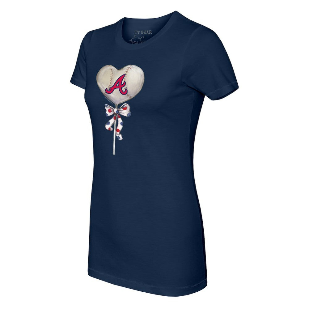 Atlanta Braves Tiny Turnip Women's Heart Lolly T-Shirt - MLB