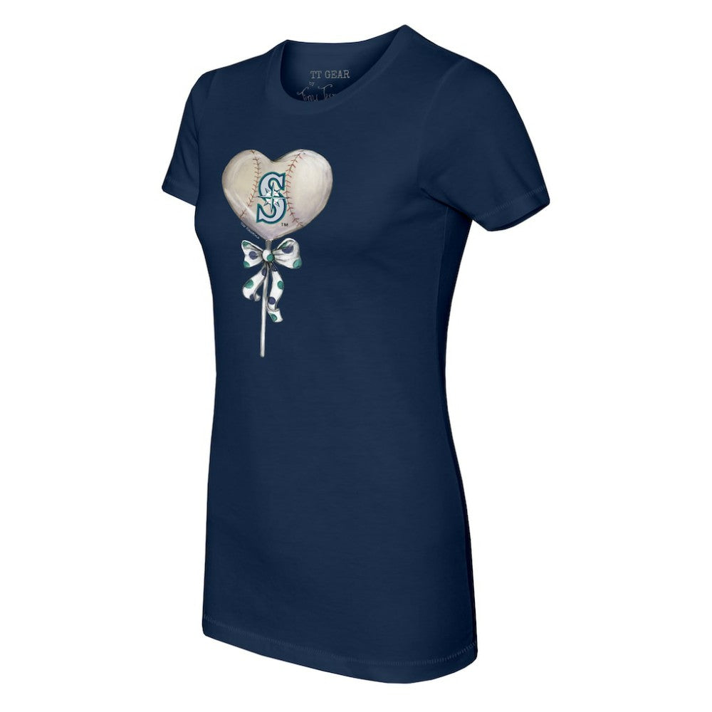Seattle Mariners Tiny Turnip Women's Heart Lolly T-Shirt - MLB