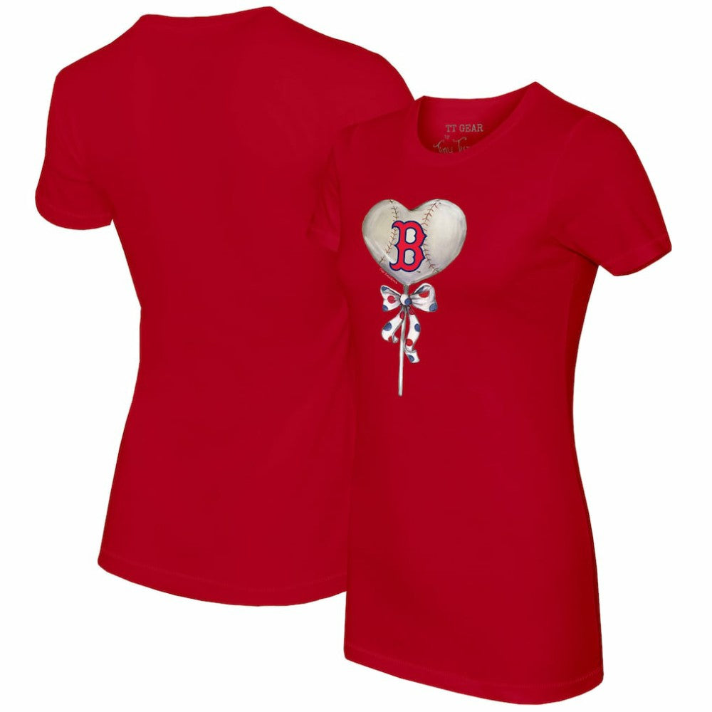 Boston Red Sox Tiny Turnip Women's Heart Lolly T-Shirt - MLB