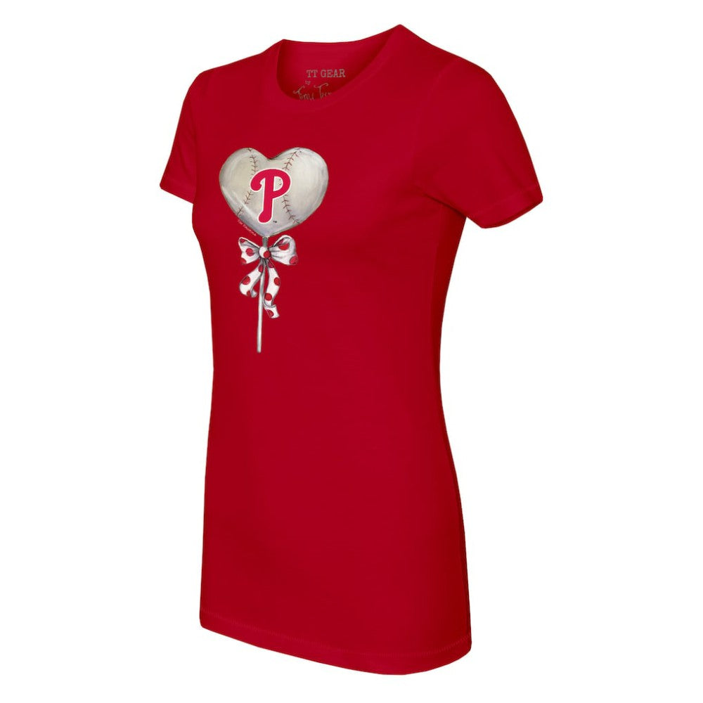 Philadelphia Phillies Tiny Turnip Women's Heart Lolly T-Shirt - MLB