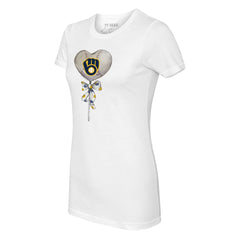 Milwaukee Brewers Tiny Turnip Women's Heart Lolly T-Shirt - MLB