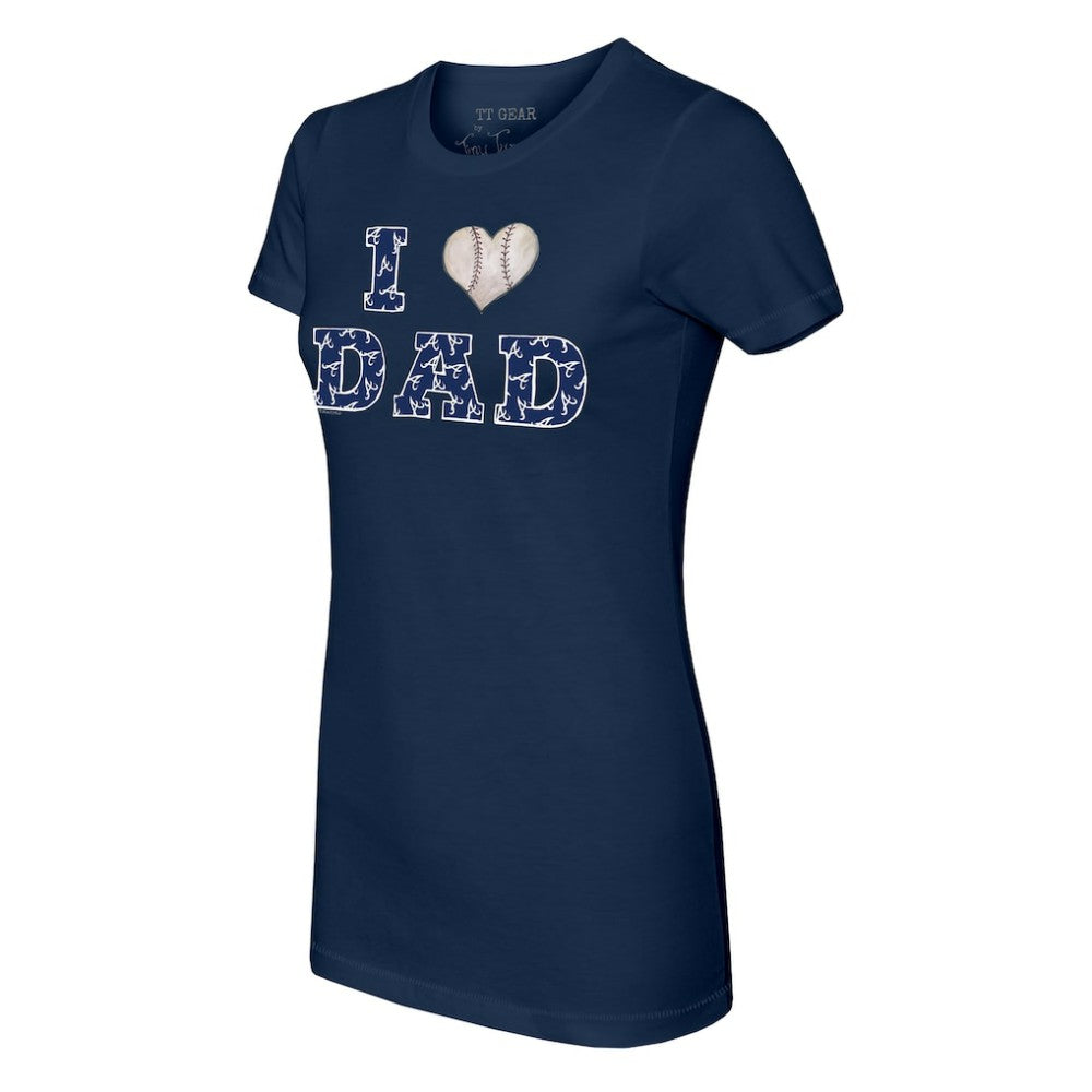 Atlanta Braves Tiny Turnip Women's I Love Dad T-Shirt - MLB