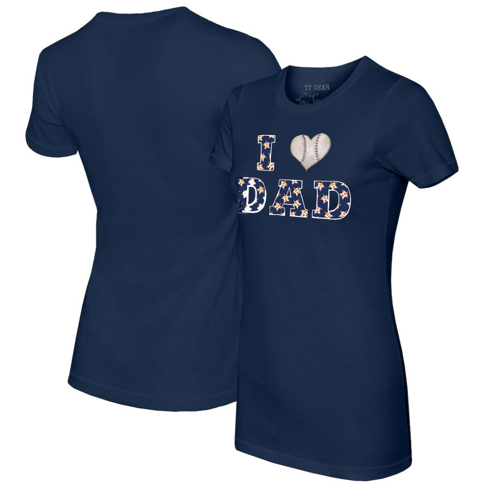 Houston Astros Tiny Turnip Women's I Love Dad T-Shirt - MLB