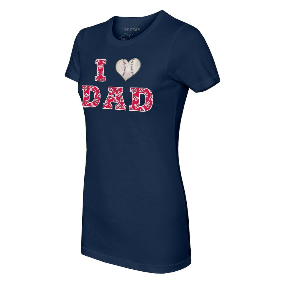 Washington Nationals Tiny Turnip Women's I Love Dad T-Shirt - MLB
