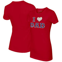 Boston Red Sox Tiny Turnip Women's I Love Dad T-Shirt - MLB