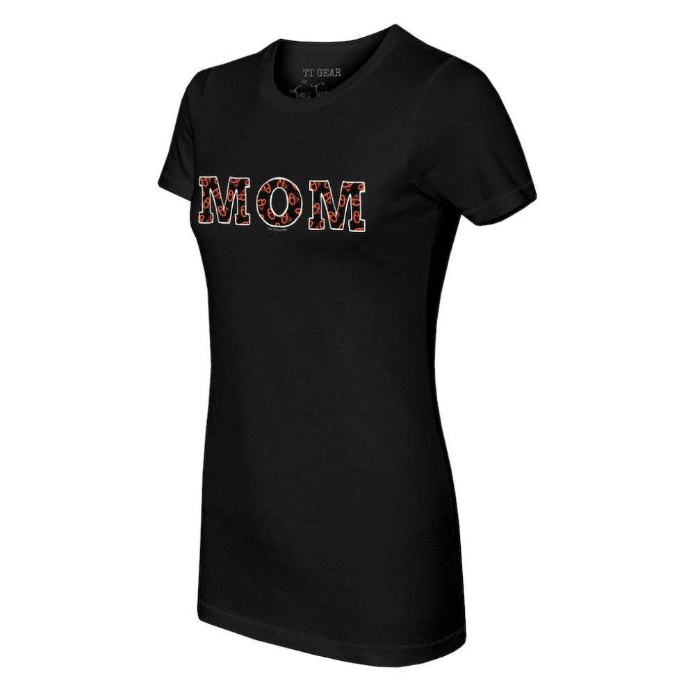 Baltimore Orioles Tiny Turnip Women's Logo Mom T-Shirt - MLB