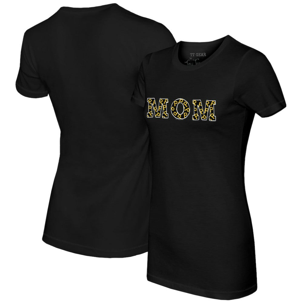 Pittsburgh Pirates Tiny Turnip Women's Logo Mom T-Shirt - MLB