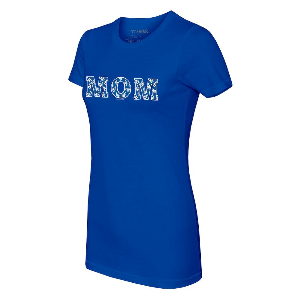 Los Angeles Dodgers Tiny Turnip Women's Logo Mom T-Shirt - MLB