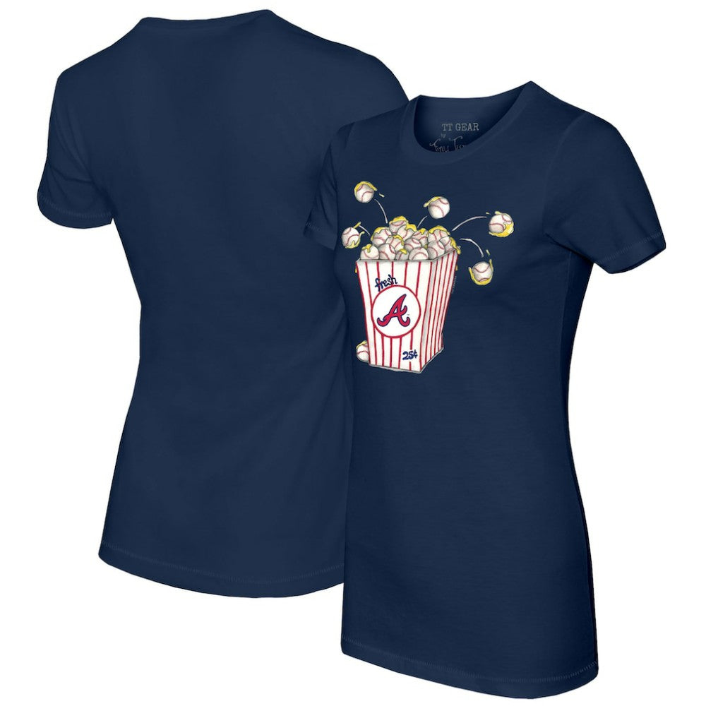 Atlanta Braves Tiny Turnip Women's Popcorn T-Shirt - MLB