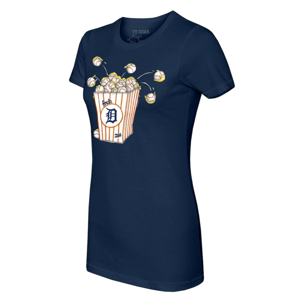 Detroit Tigers Tiny Turnip Women's Popcorn T-Shirt - MLB