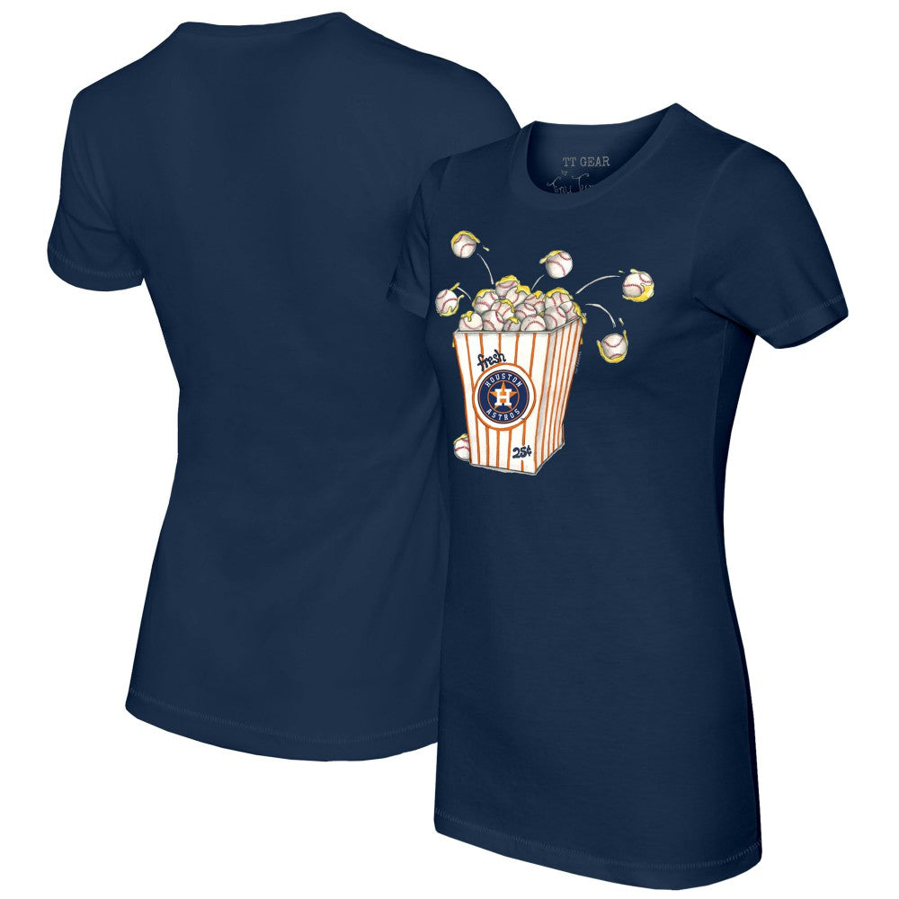 Houston Astros Tiny Turnip Women's Popcorn T-Shirt - MLB