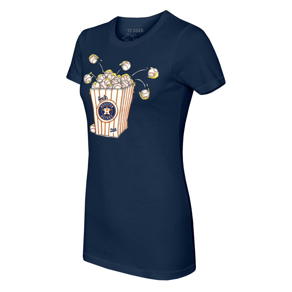 Houston Astros Tiny Turnip Women's Popcorn T-Shirt - MLB