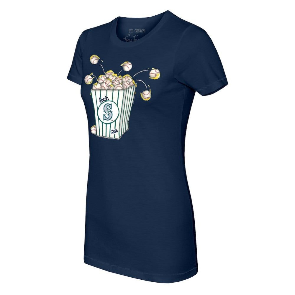 Seattle Mariners Tiny Turnip Women's Popcorn T-Shirt - MLB