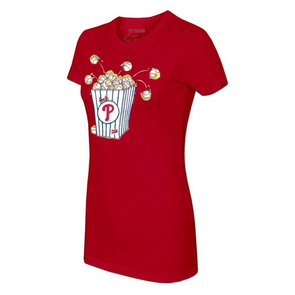 Philadelphia Phillies Tiny Turnip Women's Popcorn T-Shirt - MLB