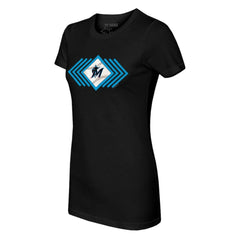 Miami Marlins Tiny Turnip Women's Prism Arrows T-Shirt - MLB