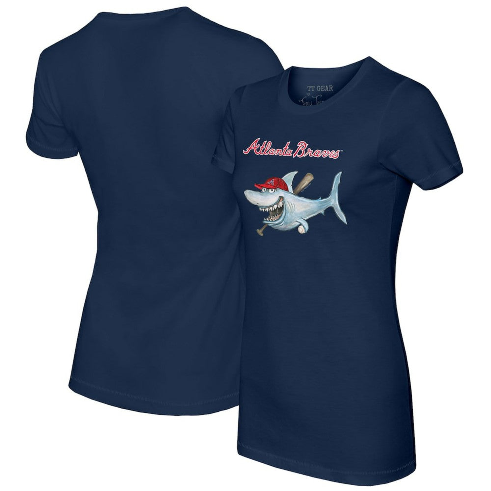 Atlanta Braves Tiny Turnip Women's Shark T-Shirt - MLB