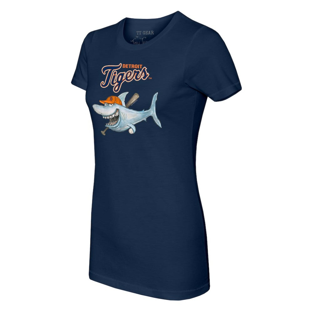 Detroit Tigers Tiny Turnip Women's Shark T-Shirt - MLB