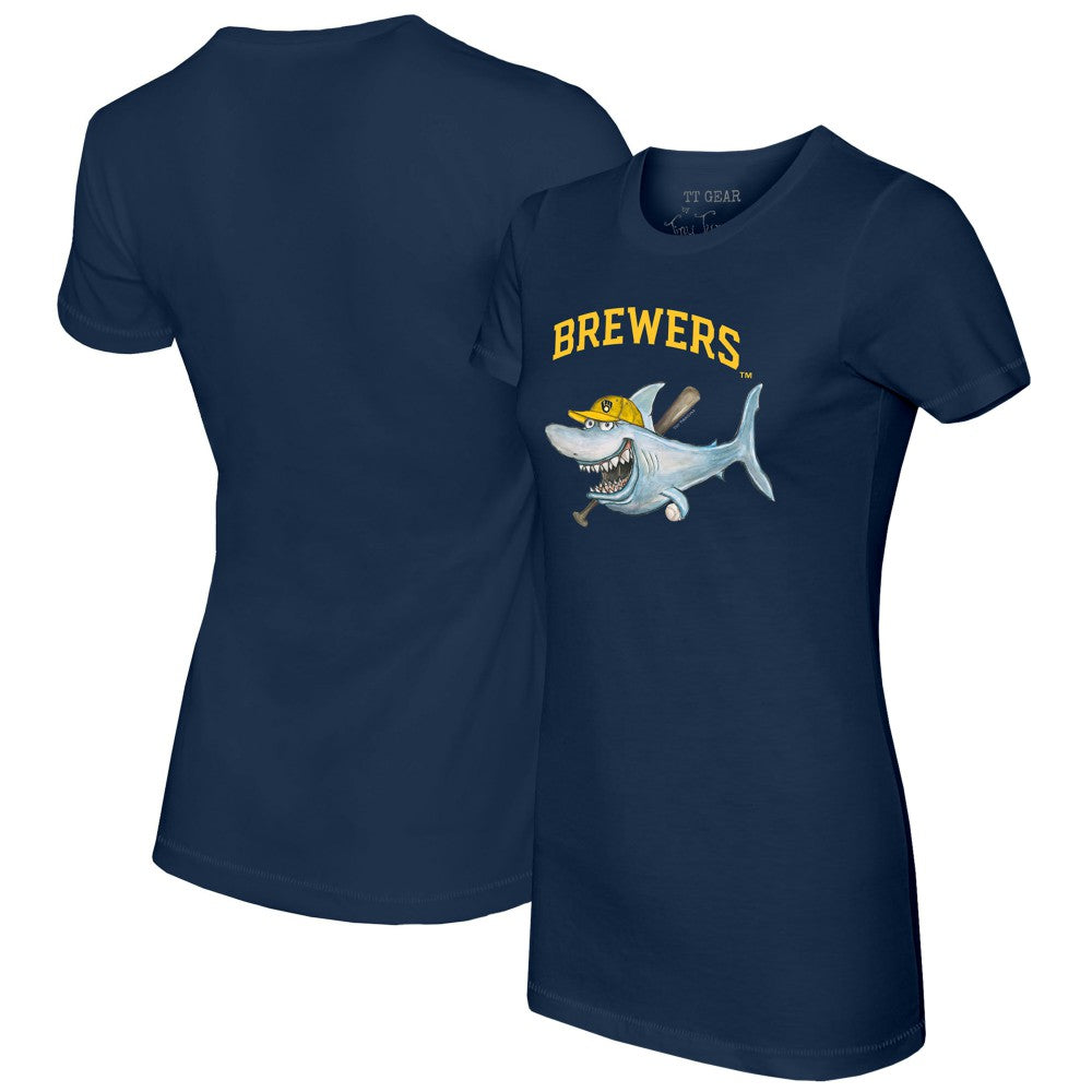 Milwaukee Brewers Tiny Turnip Women's Shark T-Shirt - MLB