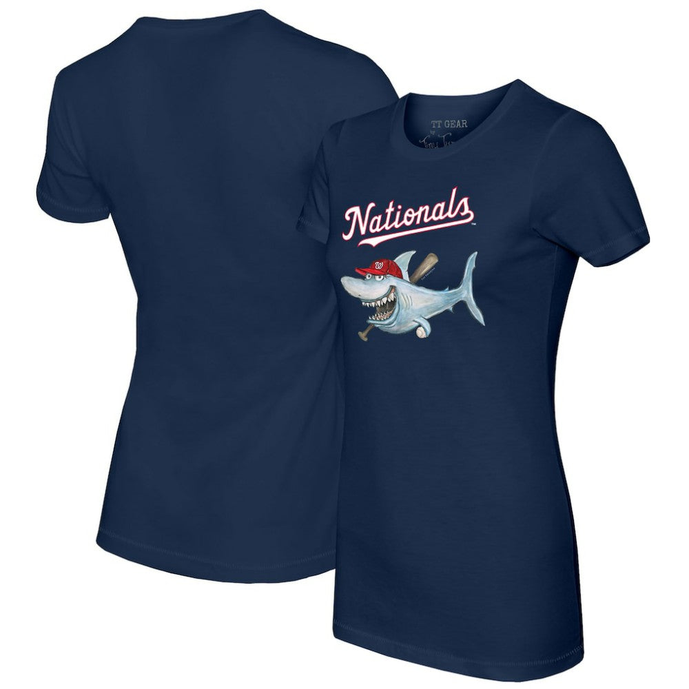 Washington Nationals Tiny Turnip Women's Shark T-Shirt - MLB