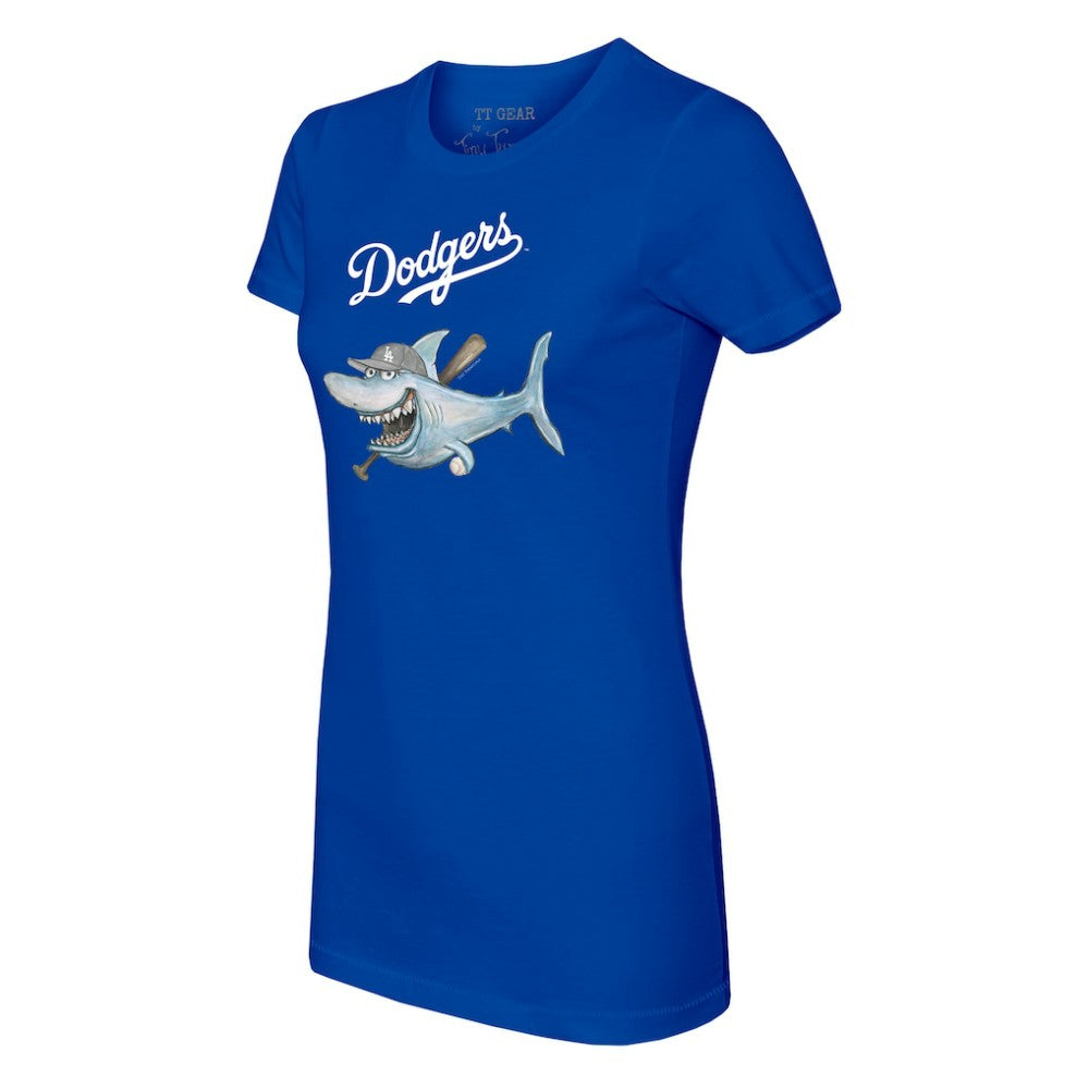 Los Angeles Dodgers Tiny Turnip Women's Shark T-Shirt - MLB