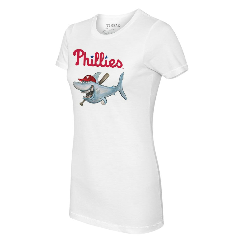 Philadelphia Phillies Tiny Turnip Women's Shark Logo T-Shirt - MLB