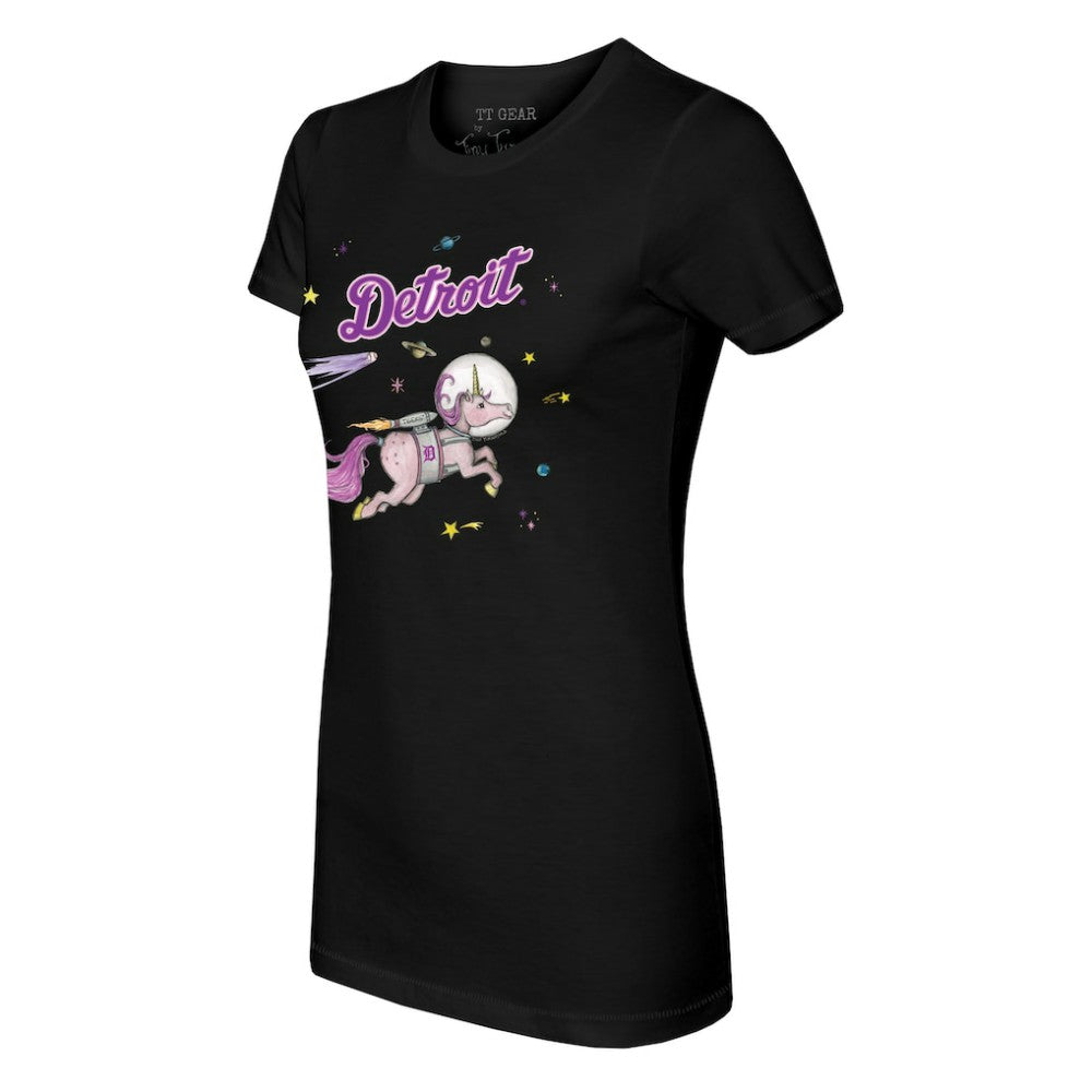Detroit Tigers Tiny Turnip Women's Space Unicorn T-Shirt - MLB