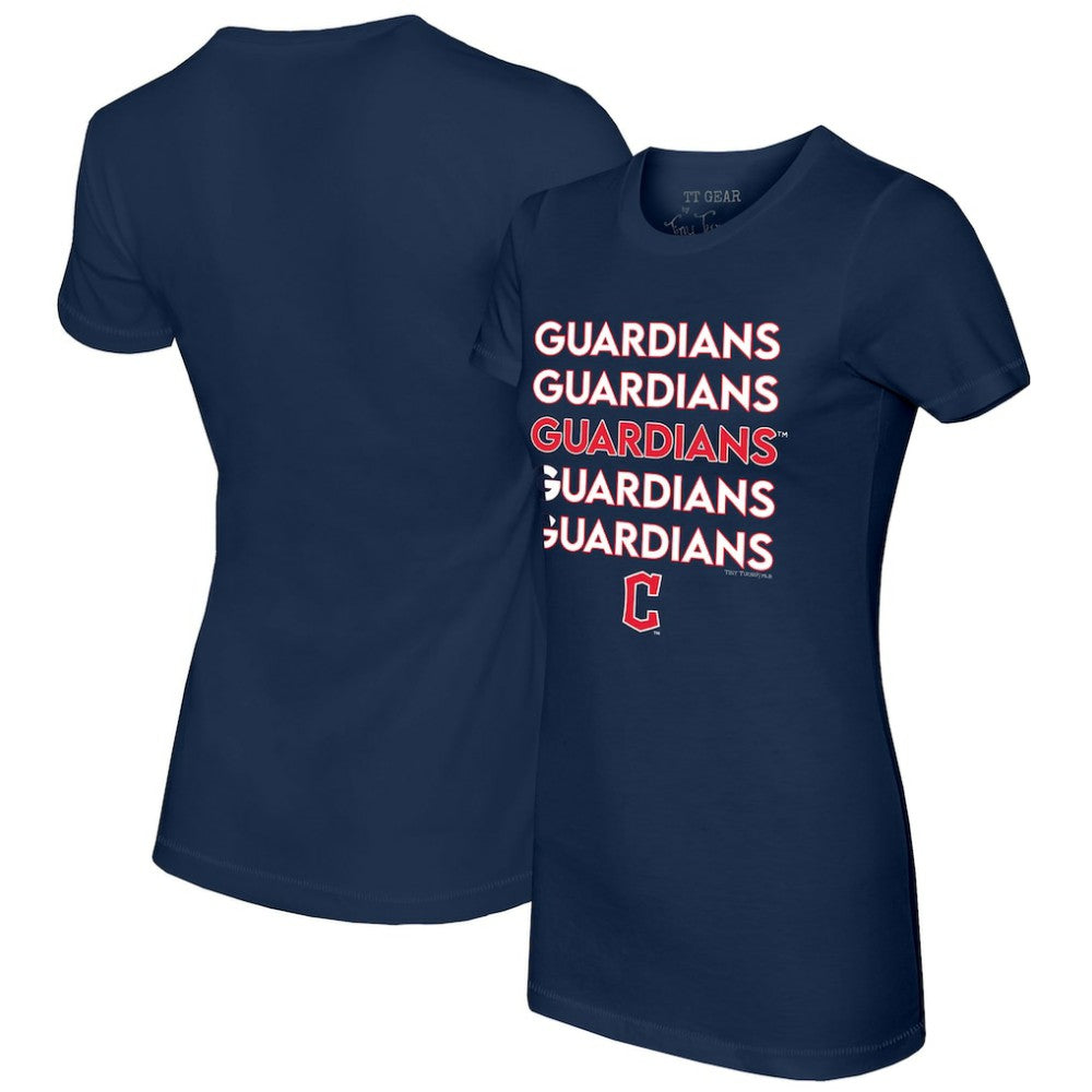Cleveland Guardians Tiny Turnip Women's Stacked T-Shirt - MLB