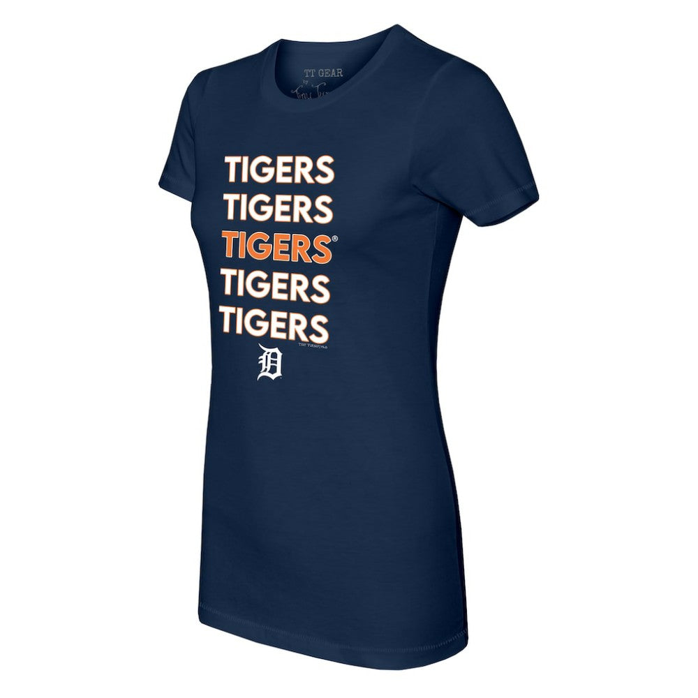 Detroit Tigers Tiny Turnip Women's Stacked T-Shirt - MLB