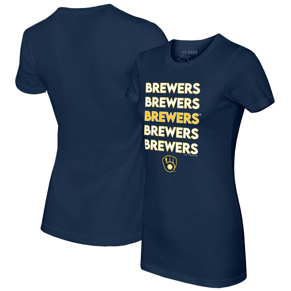 Milwaukee Brewers Tiny Turnip Women's Stacked T-Shirt - MLB