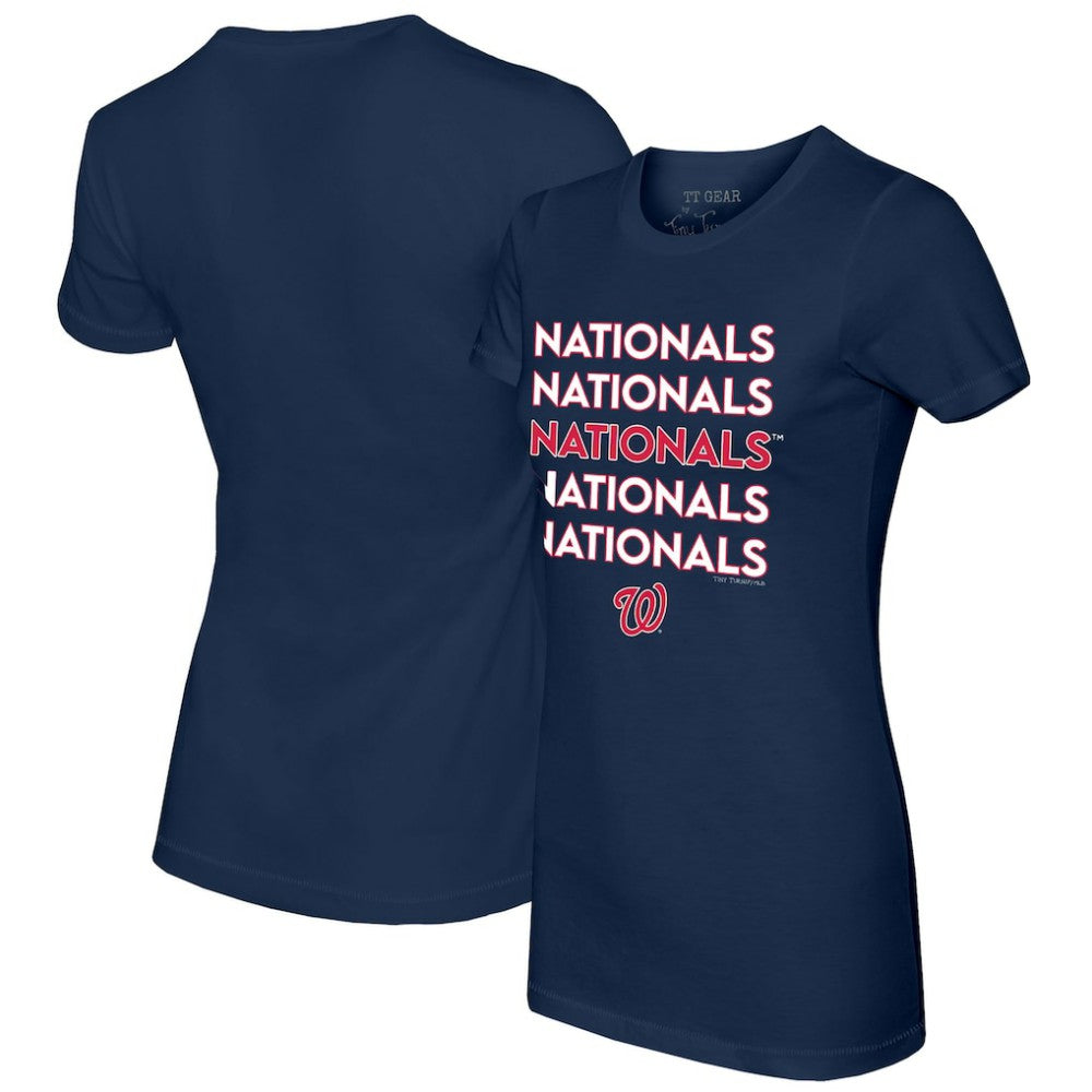 Washington Nationals Tiny Turnip Women's Stacked T-Shirt - MLB