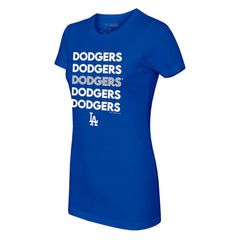 Los Angeles Dodgers Tiny Turnip Women's Stacked T-Shirt - MLB