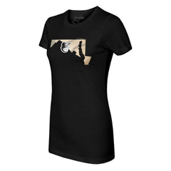 Baltimore Orioles Tiny Turnip Women's State Outline T-Shirt - MLB