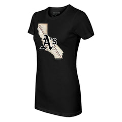 Athletics Tiny Turnip Women's State Outline T-Shirt - MLB