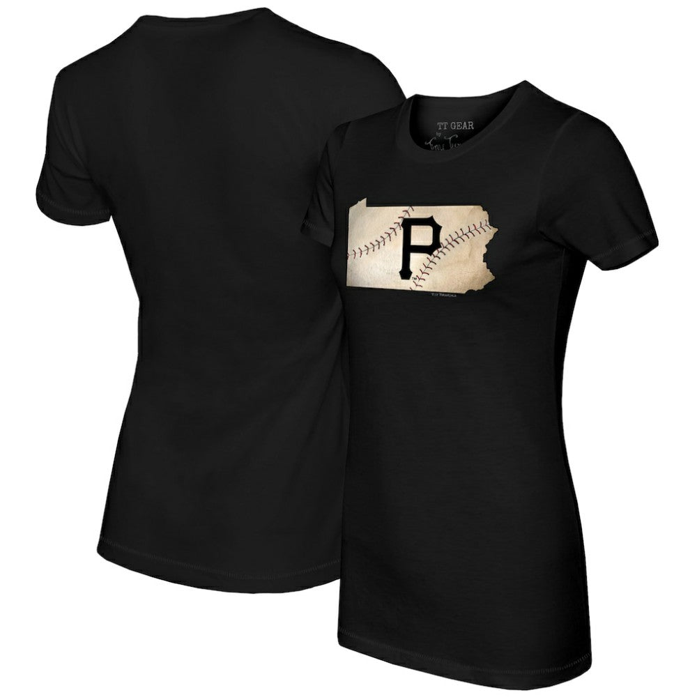 Pittsburgh Pirates Tiny Turnip Women's State Outline T-Shirt - MLB