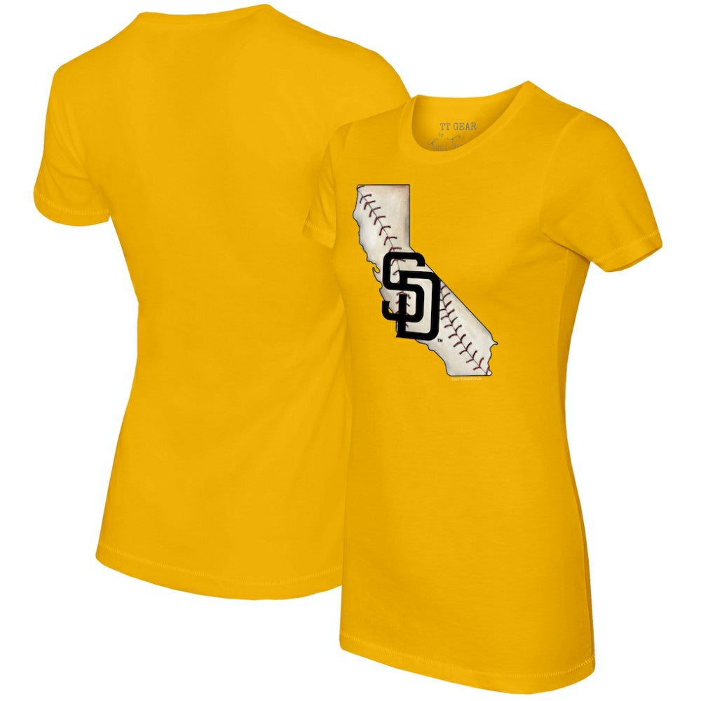 San Diego Padres Tiny Turnip Women's State Outline T-Shirt - MLB