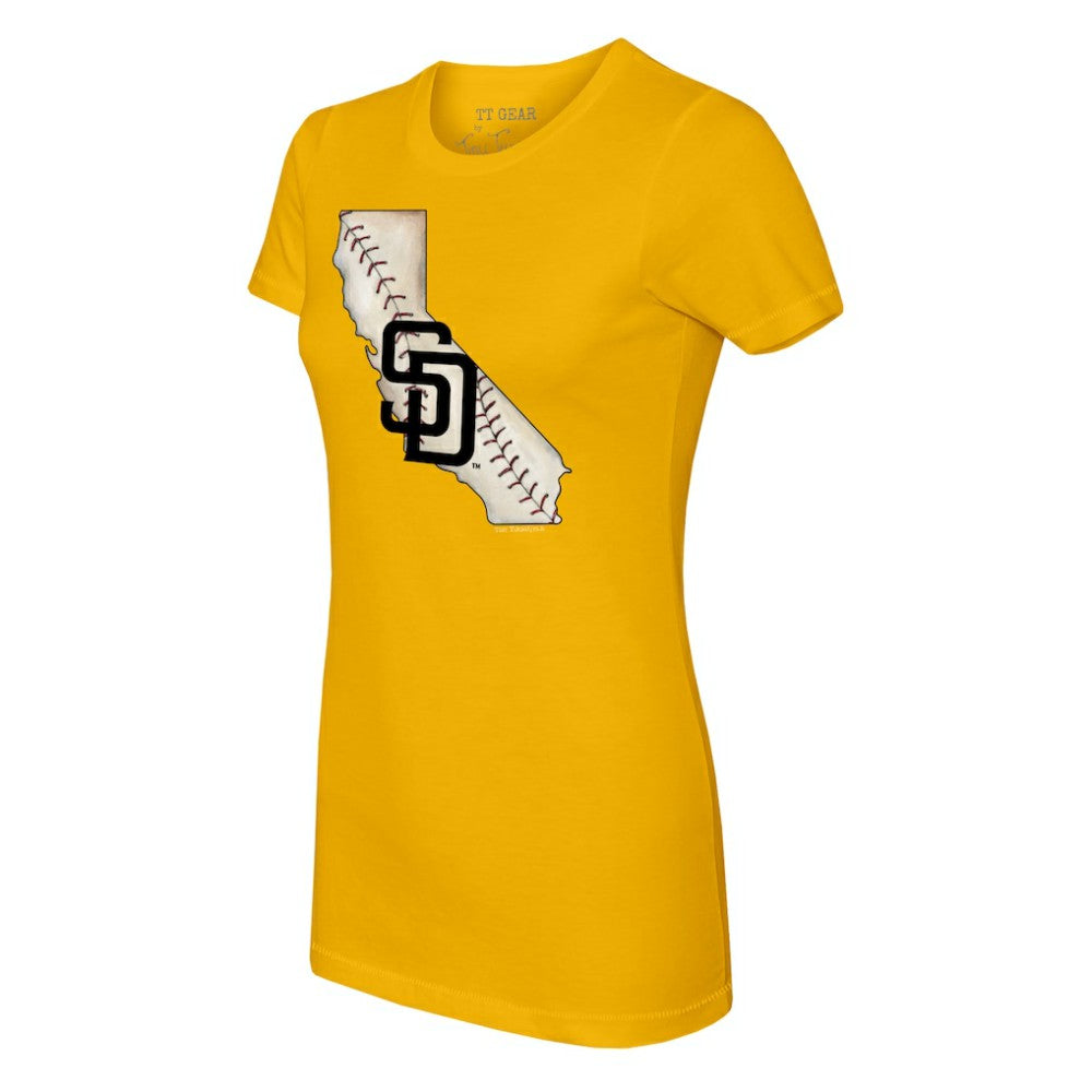 San Diego Padres Tiny Turnip Women's State Outline T-Shirt - MLB