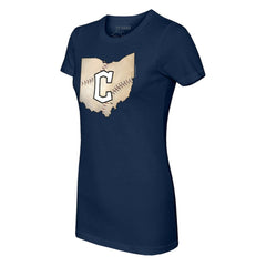 Cleveland Guardians Tiny Turnip Women's State Outline T-Shirt - MLB